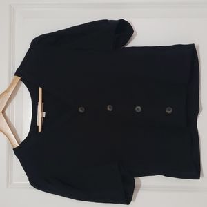 Loft short sleeve black sweater